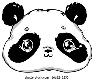 Cute Panda Vector illustration. Children's print for t-shirt.