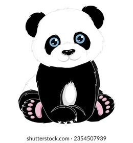 Cute panda vector illustration. Perfect for kids' books, educational materials, and more. 100% royalty-free and easy to customize.