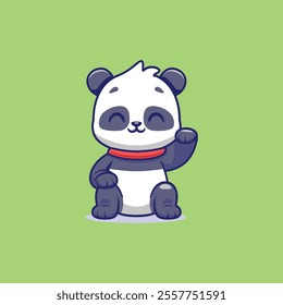 Cute Panda Vector Logo Design