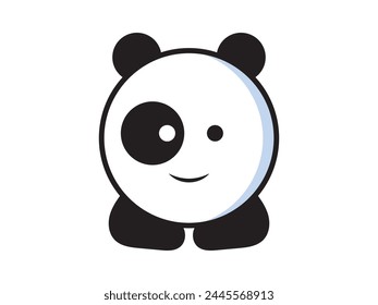 Cute panda vector. Panda logo, panda icon, panda symbol. Can use for infographic, poster, banner web design. Illustration isolated on white background.