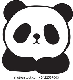 Cute Panda Vector Logo Illustration 