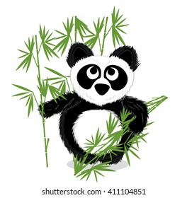 Cute  panda vector sample