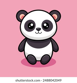 Cute Panda vector style illustration