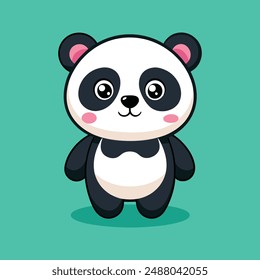 Cute Panda vector style illustration