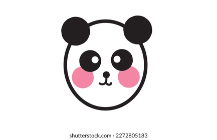 cute panda wallpaper with smiling expression with simple design