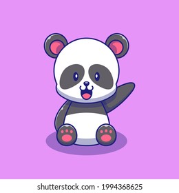 Cute Panda Waving Hand Illustration Animals Stock Vector (Royalty Free ...