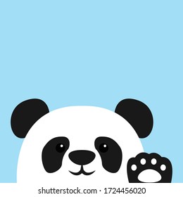 Pata ondulante de panda, ilustración vectorial