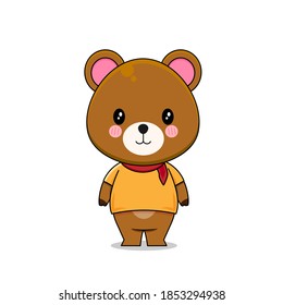 cute panda wearing a t-shirt vector design illustration