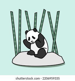 Cute Panda Wildlife  Vector Design