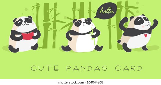 cute pandas card