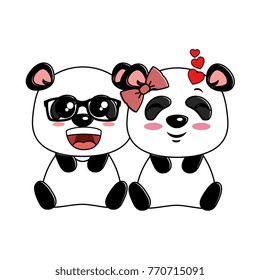 cute pandas lovely emojis kawaii