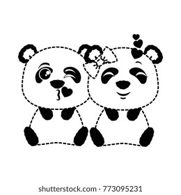 cute pandas lovely emojis kawaii