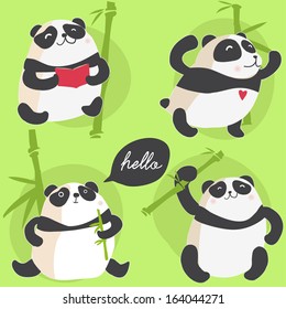 cute pandas pattern