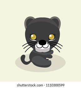Cute panther character.
