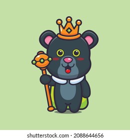 El rey del pantano. Dibujo de vector animal lindo. Vector aislado, ilustración plana para afiche, folleto, web, mascota, pegatina, logotipo e icono.