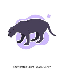 Cute panther simple isolated vector design image