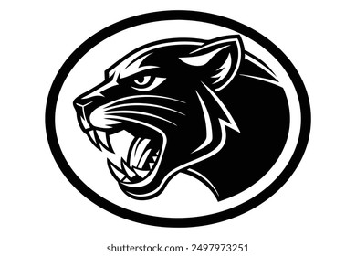 Cute Panther Vector Illustration - Cartoon, Clipart  Line Art Design Adorable panther vector illustration perfect for cartoon, clipart, and line art designs