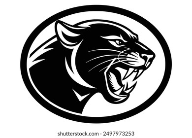 Cute Panther Vector Illustration - Cartoon, Clipart  Line Art Design Adorable panther vector illustration perfect for cartoon, clipart, and line art designs