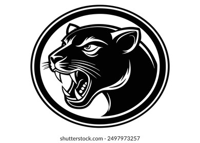 Cute Panther Vector Illustration - Cartoon, Clipart  Line Art Design Adorable panther vector illustration perfect for cartoon, clipart, and line art designs