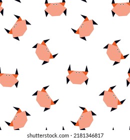 Cute paper animals in bright colors! Patterns is vector, scalable, editable and high-resolution for web and print use. 