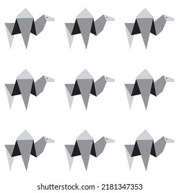 Cute paper animals in bright colors! Patterns is vector, scalable, editable and high-resolution for web and print use. 