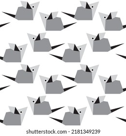 Cute paper animals in bright colors! Patterns is vector, scalable, editable and high-resolution for web and print use. 