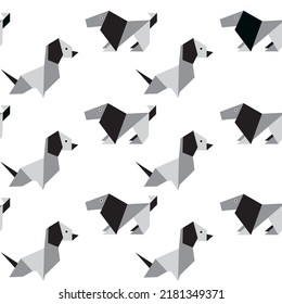 Cute paper animals in bright colors! Patterns is vector, scalable, editable and high-resolution for web and print use. 
