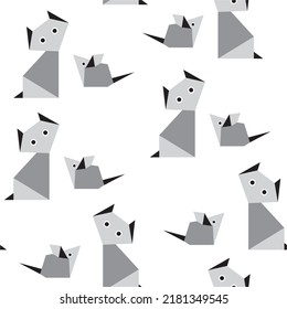 Cute paper animals in bright colors! Patterns is vector, scalable, editable and high-resolution for web and print use. 