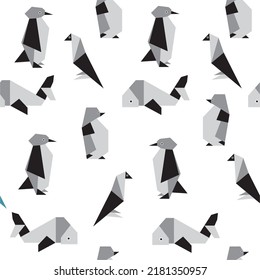 Cute paper animals in bright colors! Patterns is vector, scalable, editable and high-resolution for web and print use. 