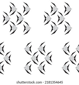 Cute paper animals in bright colors! Patterns is vector, scalable, editable and high-resolution for web and print use. 