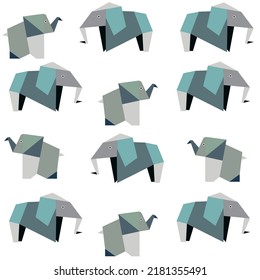 Cute paper animals in bright colors! Patterns is vector, scalable, editable and high-resolution for web and print use. 