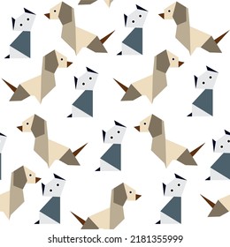 Cute paper animals in bright colors! Patterns is vector, scalable, editable and high-resolution for web and print use. 