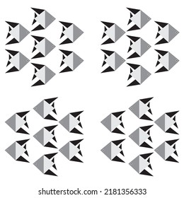 Cute paper animals in bright colors! Patterns is vector, scalable, editable and high-resolution for web and print use. 