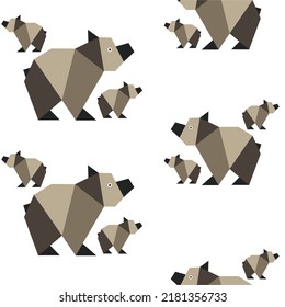 Cute paper animals in bright colors! Patterns is vector, scalable, editable and high-resolution for web and print use. 