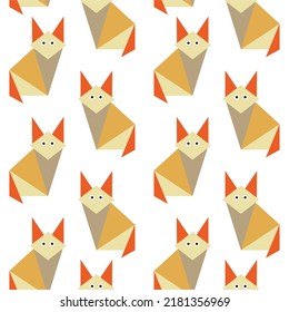 Cute paper animals in bright colors! Patterns is vector, scalable, editable and high-resolution for web and print use. 