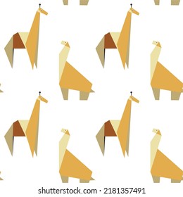 Cute paper animals in bright colors! Patterns is vector, scalable, editable and high-resolution for web and print use. 