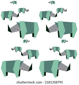 Cute paper animals in bright colors! Patterns is vector, scalable, editable and high-resolution for web and print use. 