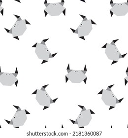 Cute paper animals in bright colors! Patterns is vector, scalable, editable and high-resolution for web and print use. 