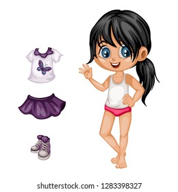 Girl Dressing Up Stock Vectors Images Vector Art Shutterstock