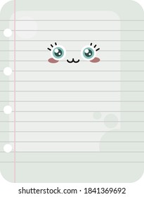 Cute-Papier, Illustration, Vektorgrafik auf weißem Hintergrund