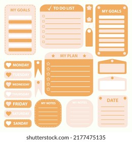 Cute paper note and printable. To do list template	