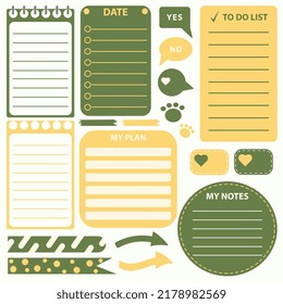 Cute paper note and printable. To do list template	
