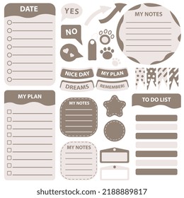 Cute paper note and printable. To do list template	