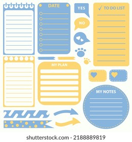 Cute paper note and printable. To do list template	