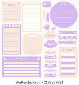 Cute paper note and printable. To do list template	