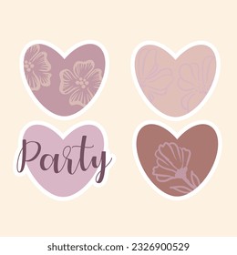 Cute paper notes in pastel colors. Stickers. Simple page. Stationary set. Notes and postcards for notes. Printable planner stickers. A note on the to-do list. Decorative element of planning. Vector