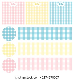 Cute paper notes. Stationary set. Scrapbook notes and cards.Printable planner stickers. To Do List note. Template for your message. Decorative planning element. Vector illustration.