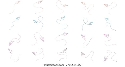 Pacote de decoração plano de papel bonito