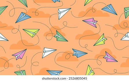 Planos de papel bonito padrão de fundo vetor design