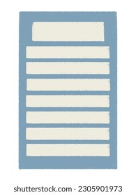 Pegatinas de papel para notas. Rústica, textura descuidada. Boletín de viñetas digitales.